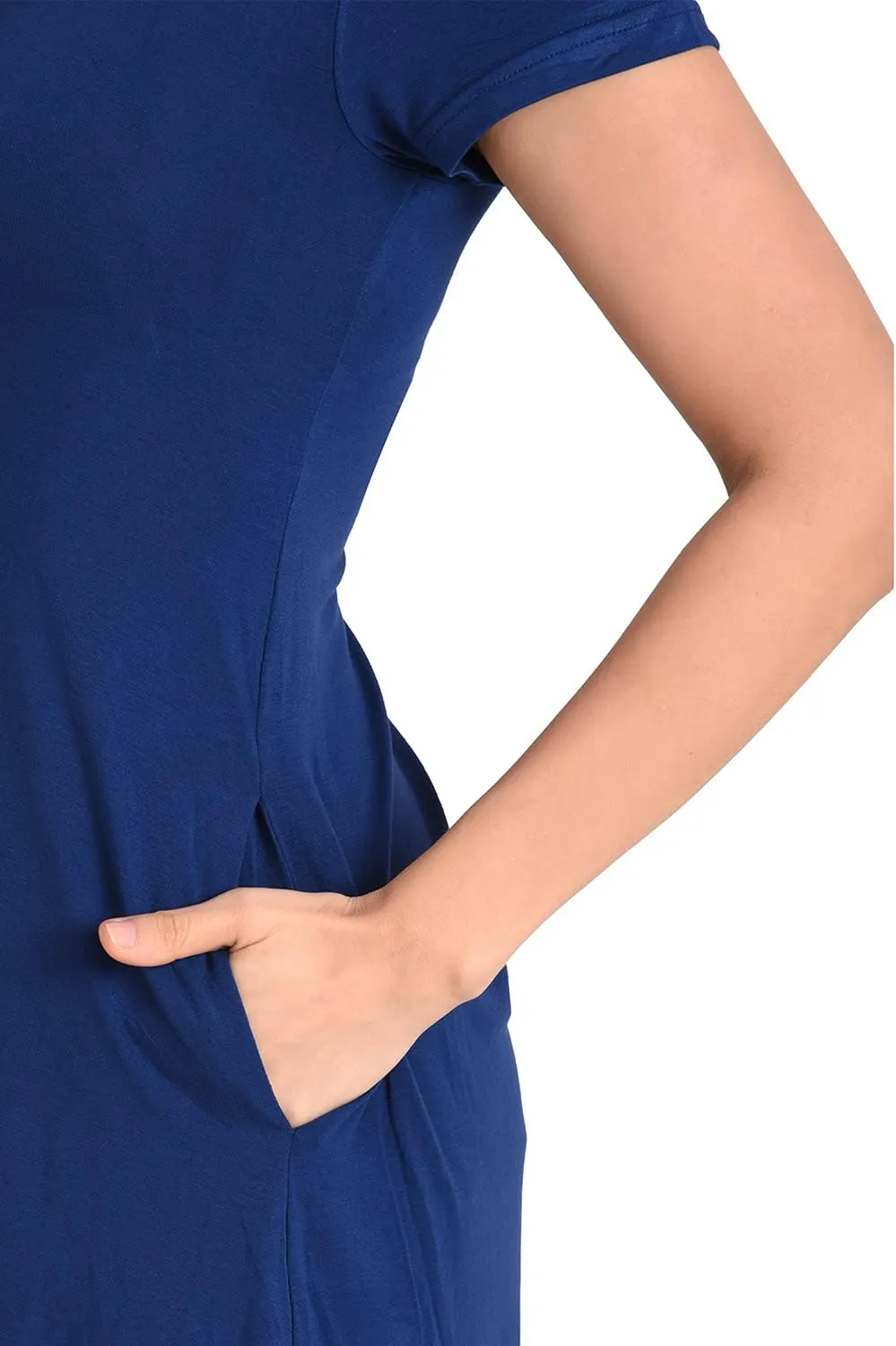 Miss Lavish London Casual Dress - Summer Dresses for Women, Girls - T Shirt Short Sleeve Loose Casual Dress for Home