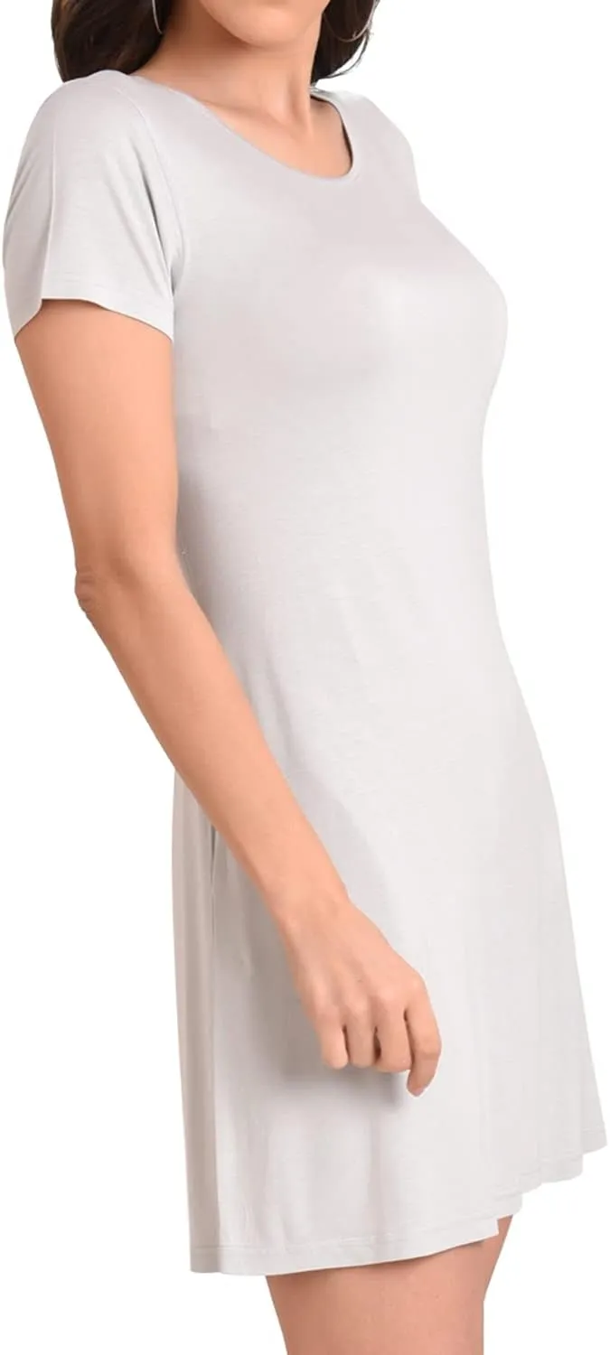 Miss Lavish London Casual Dress - Summer Dresses for Women, Girls - T Shirt Short Sleeve Loose Casual Dress for Home