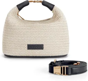 Missnine Small Straw Purse for Women Summer Woven Raffia Beach Crossbody Shoulder Bags Vacation Top Handle Satchel Handbag