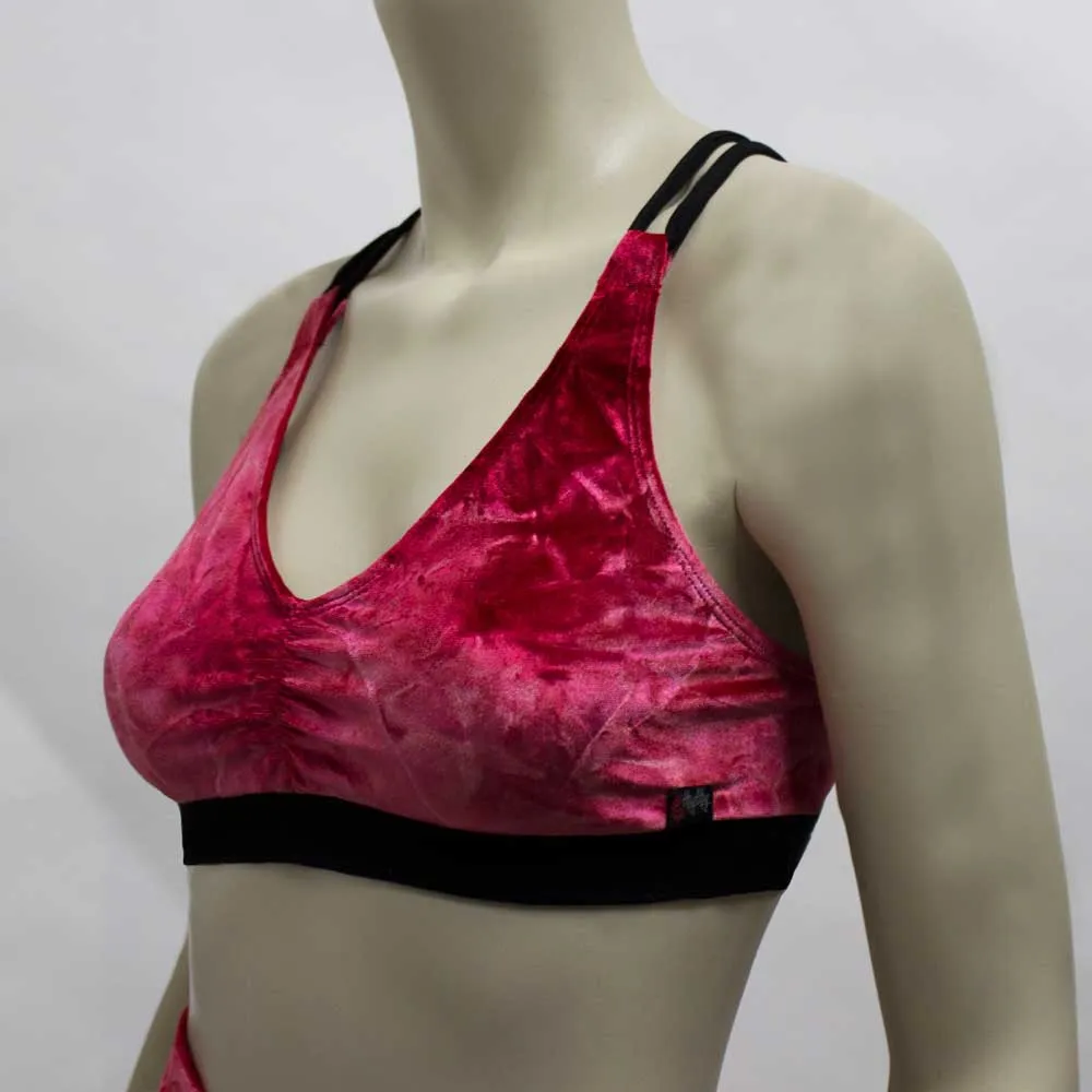 Monique Top- Rose Crushed Velvet