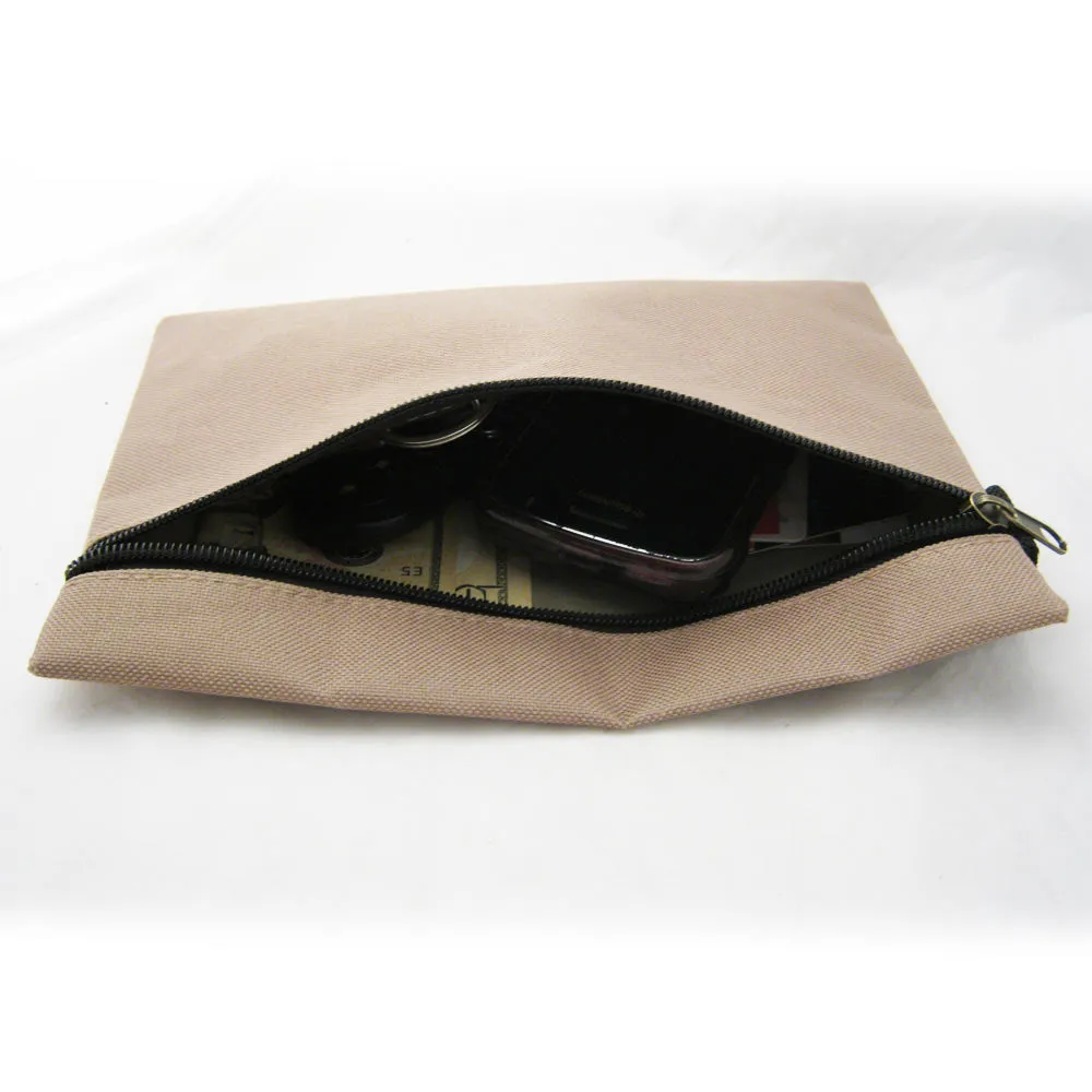 Multipurpose Canvas Zipper Heavy Duty Tool Bag Organize Storage Pouch 9" x 6.75"
