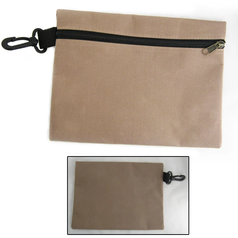 Multipurpose Canvas Zipper Heavy Duty Tool Bag Organize Storage Pouch 9" x 6.75"