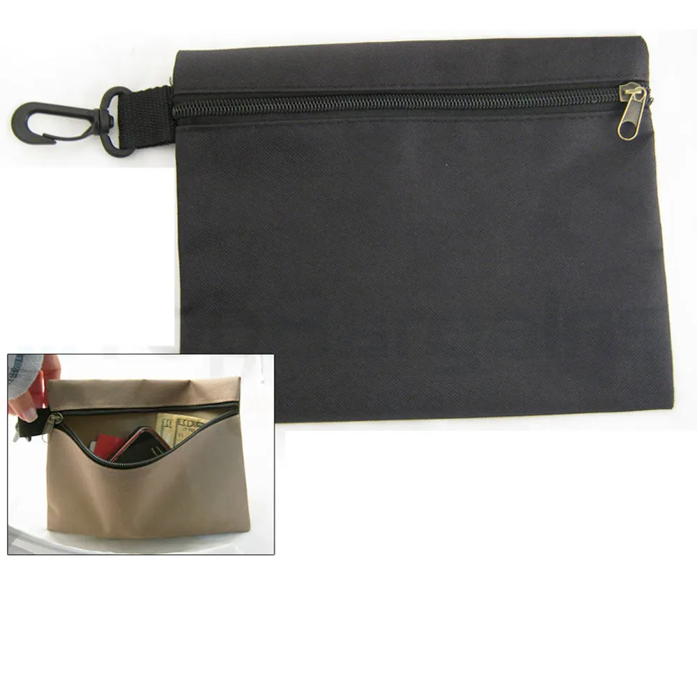 Multipurpose Canvas Zipper Heavy Duty Tool Bag Organize Storage Pouch 9" x 6.75"