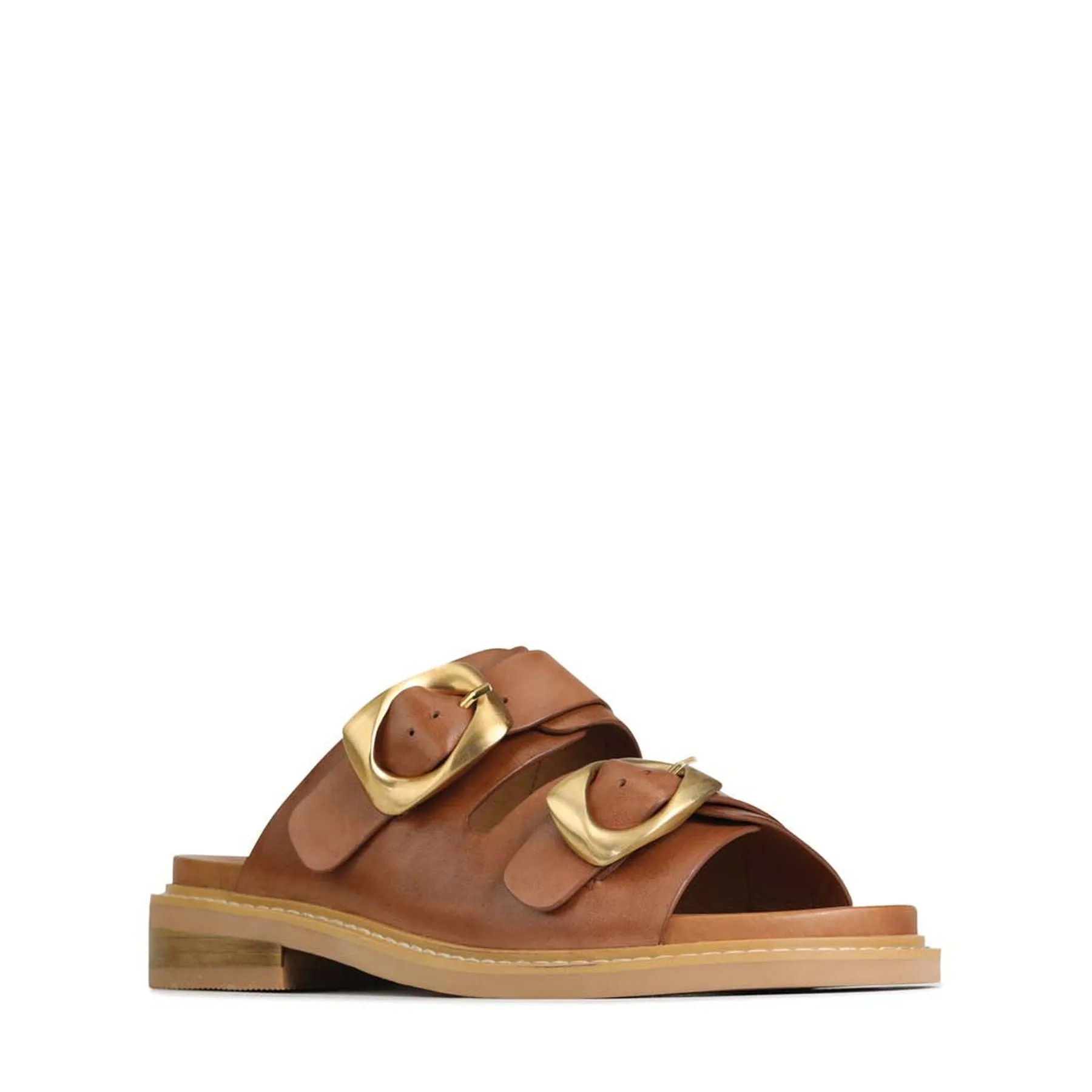 ORNATE LEATHER SLIDE SANDALS
