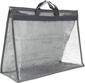 PATIKIL Handbag Dust Bags, Clear Purse Storage Organizer XL Size PVC Dustproof Handbag Cover Transparent Purse Protector, Gray