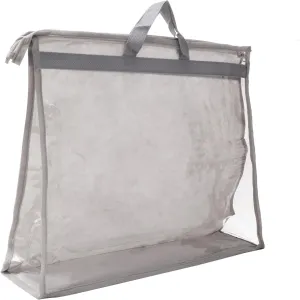 PATIKIL Handbag Dust Bags, Clear Purse Storage Organizer XL Size PVC Dustproof Handbag Cover Transparent Purse Protector, Light Gray