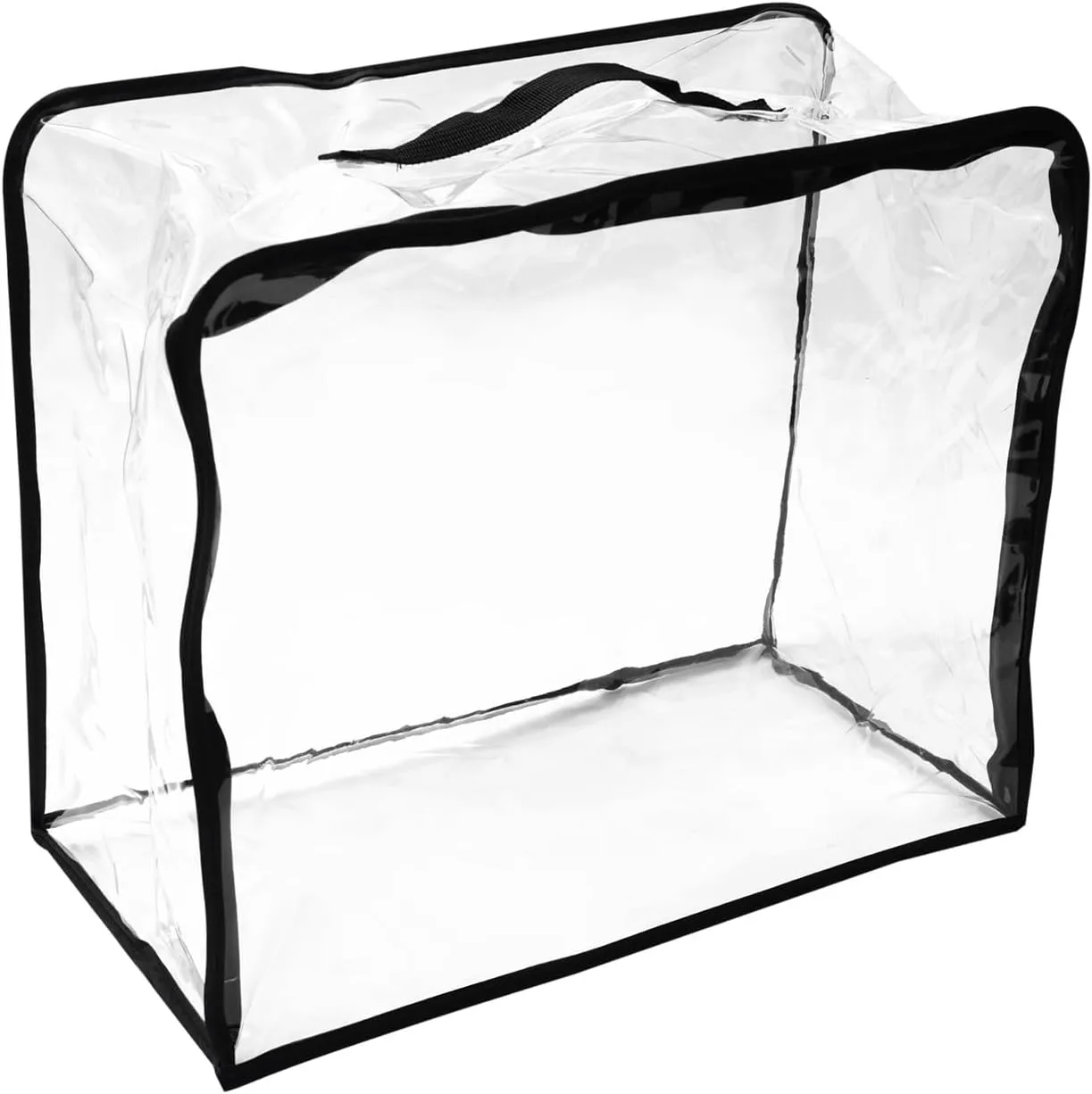 PATIKIL Handbag Dust Bags, Clear Purse Storage Organizer XXL Size PVC Dustproof Handbag Cover Transparent Purse Protector, Black