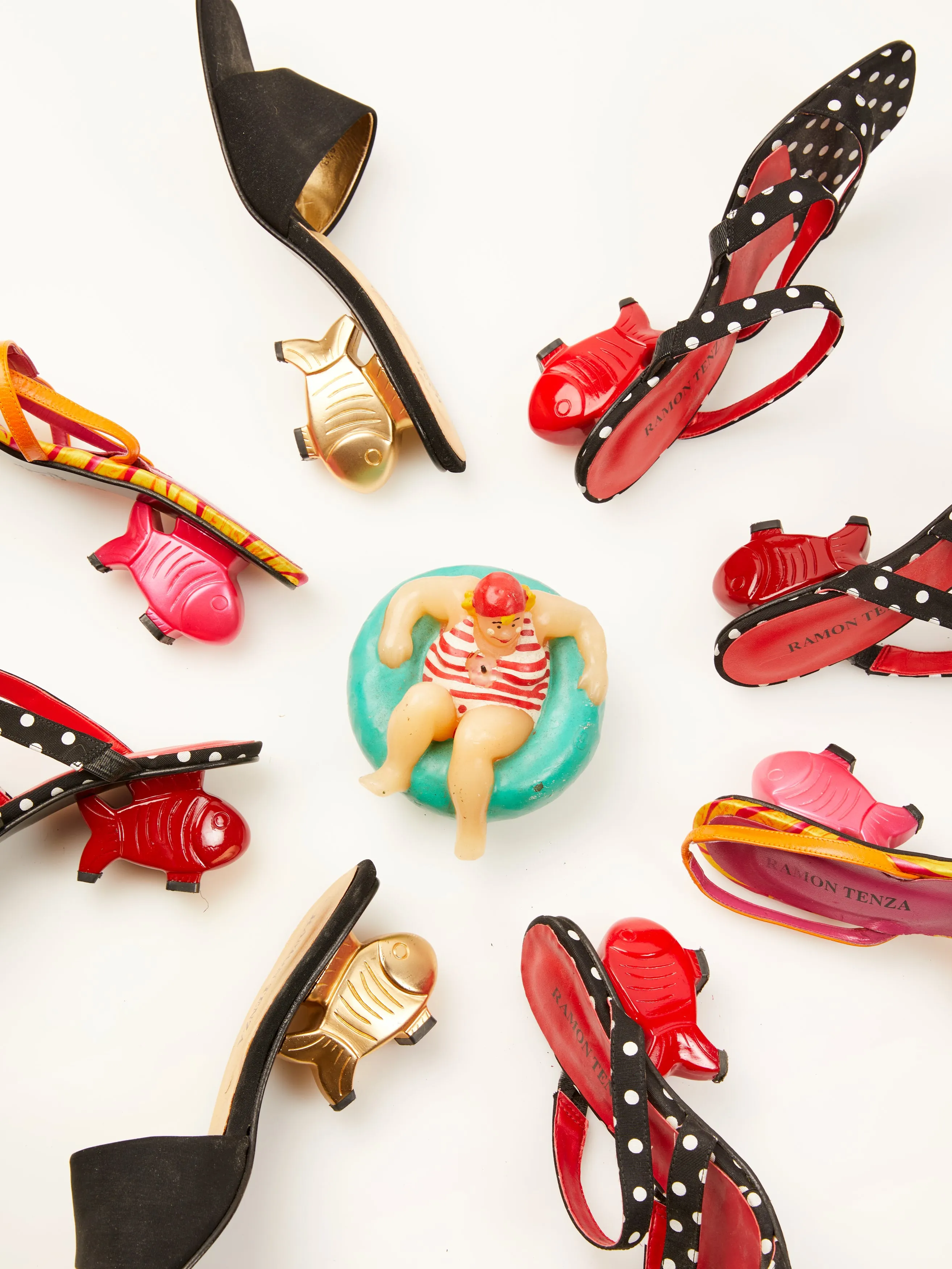 Ramon Tenza Polka Dot Fish Heels