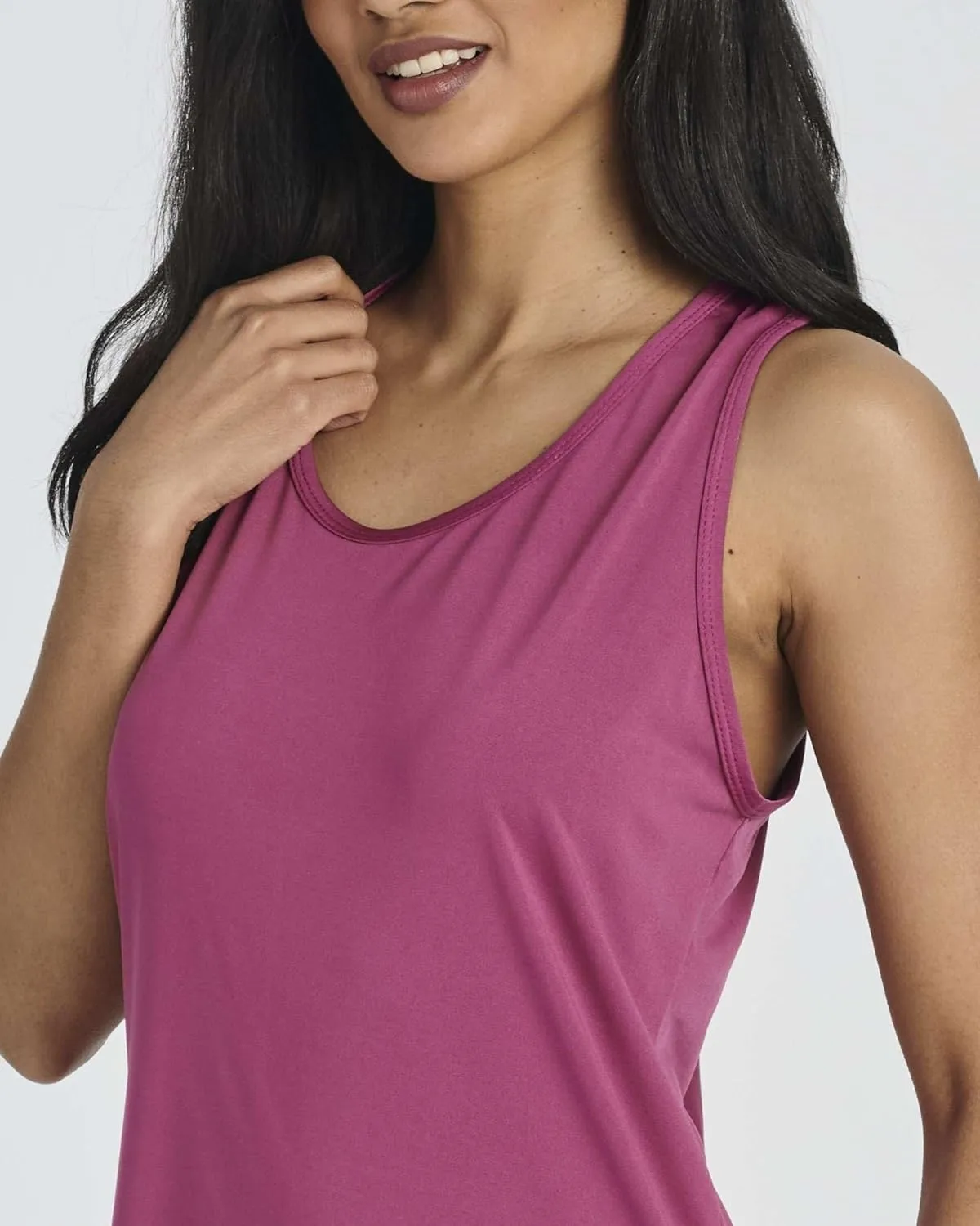 Real Essentials 5 Pack: Women's Crossback Keyhole Open Back Workout Tank Top Dry-Fit Sleeveless Yoga Gym (Available in Plus)