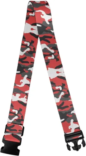 Red Camo Adjustable Luggage Strap Suitcase 2Pack Adjustable Strap Belt Strap Luggage Straps to Connect Two Suitcases Suitcase Belts Luggage Strap Luggage Accessories