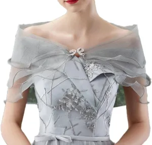 Sheer Shawls and Wraps for Evening Dresses Lightweight Bridesmaid Wedding Cape Coat Fashion Scarves Cover Up Summer