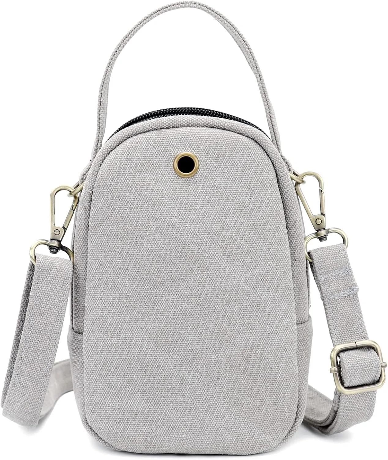 SILKAREA Canvas Small Crossbody Bag Cell Phone Purse for Women Embroidered Shoulder Bag Handbags Wallet Bag Pouch