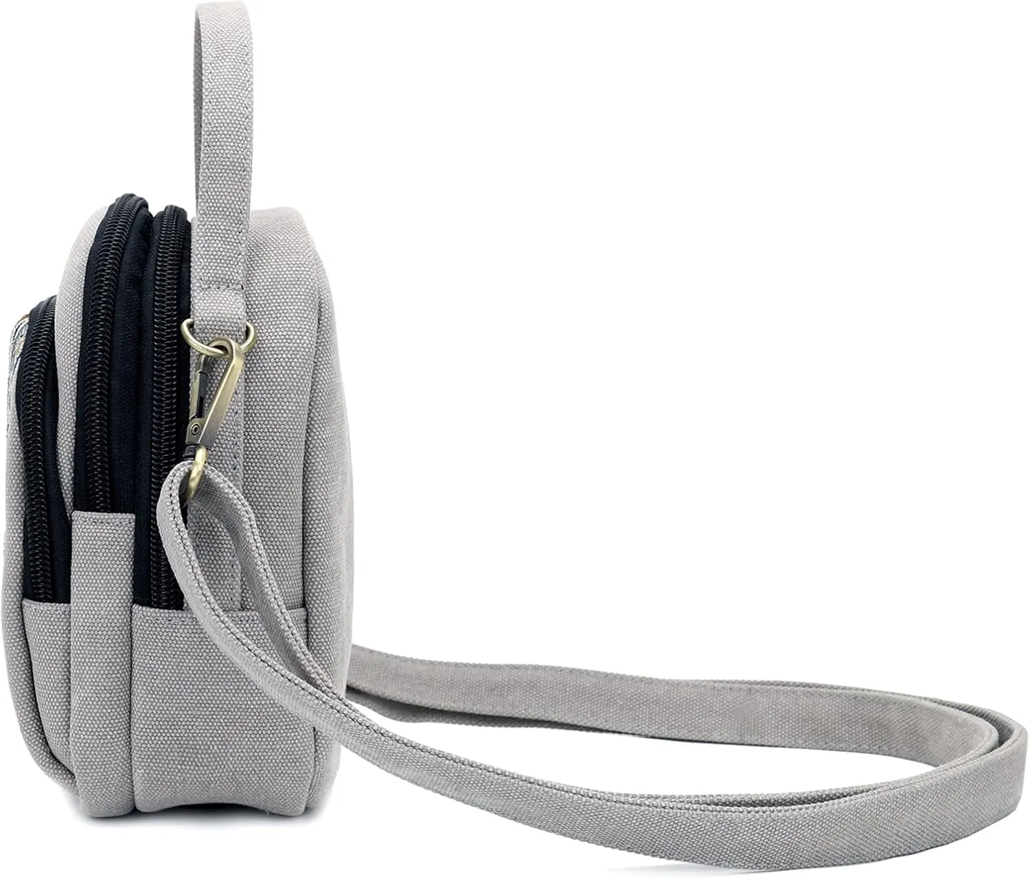 SILKAREA Canvas Small Crossbody Bag Cell Phone Purse for Women Embroidered Shoulder Bag Handbags Wallet Bag Pouch