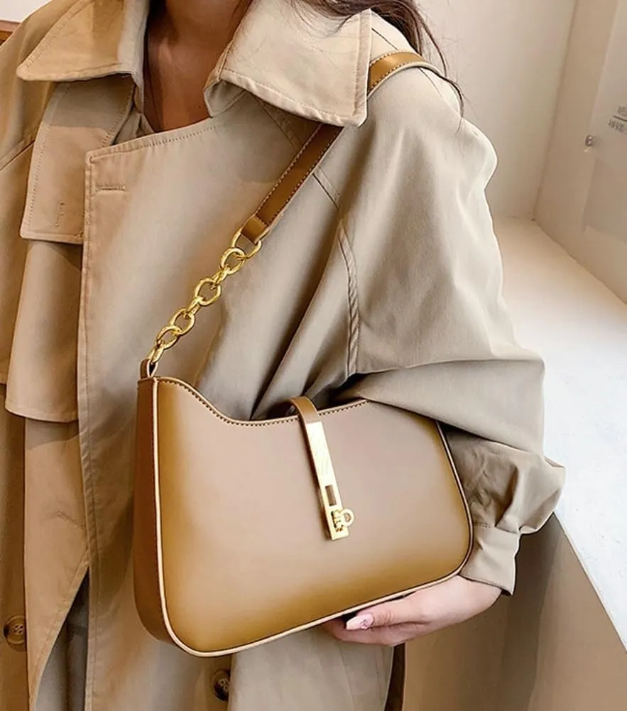Small 2025 Fashion Hobo Tote Casual Shoulder Vegan Leather Top-Handle Satchel Handbag Purse for Women's Daily Style