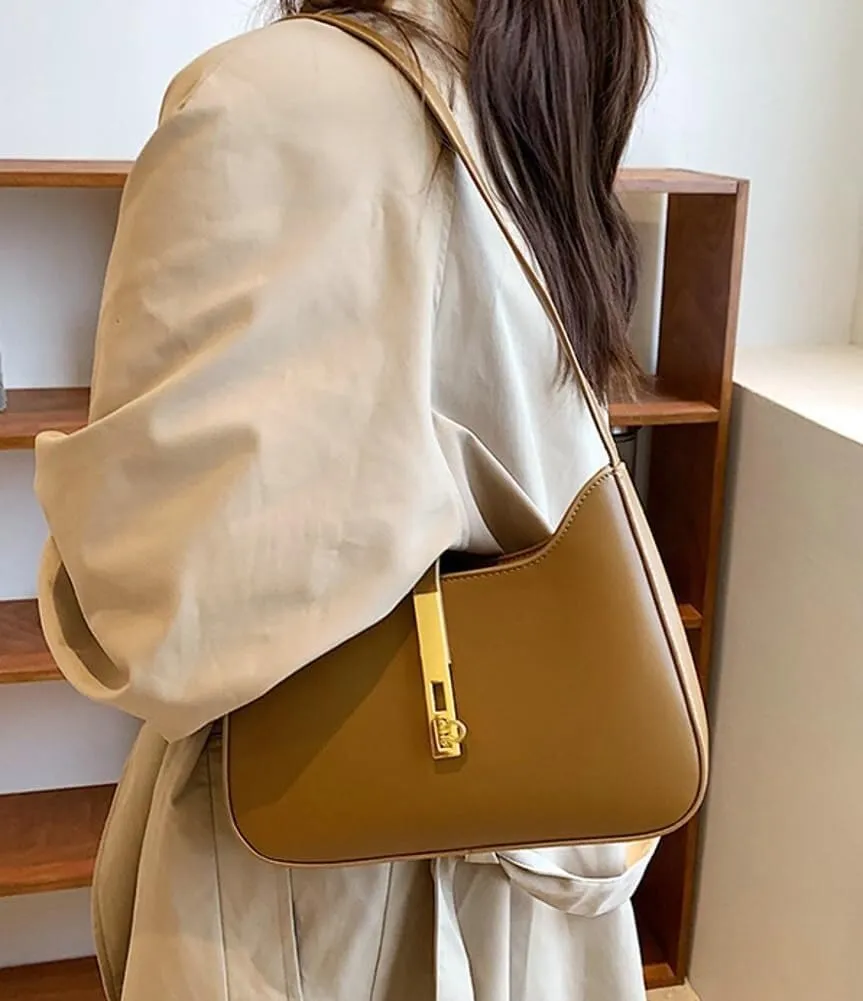 Small 2025 Fashion Hobo Tote Casual Shoulder Vegan Leather Top-Handle Satchel Handbag Purse for Women's Daily Style