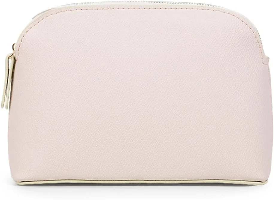 Small Makeup Bag for Purse, Travel Makeup Organizer for Women Portable Zipper Pouch for Women and Girls (Light Pink)