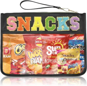 Snack Bags Pouch Travel Makeup Bag Chenille Letter Bags for Zipper Pouch Clear Cosmetic Bag Tote Bag Makeup Travel Bag for Women