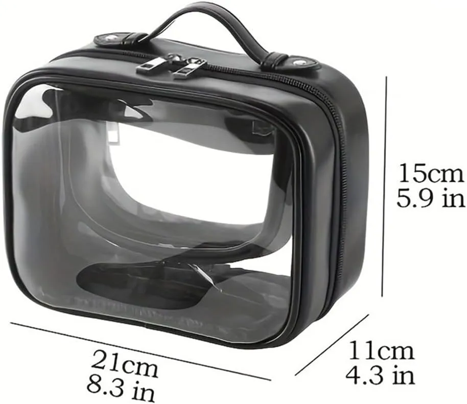Standing Makeup Bag  Portable, Large Capacity, Large Clear Tote Makeup Kit Bags, Clear Travel Bag for Liquids Toiletries, Makeups Cosmetic Bags Organizer, Carry on Travel Accessories Essentials (#1)