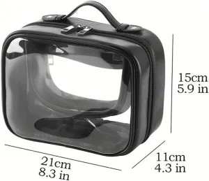 Standing Makeup Bag  Portable, Large Capacity, Large Clear Tote Makeup Kit Bags, Clear Travel Bag for Liquids Toiletries, Makeups Cosmetic Bags Organizer, Carry on Travel Accessories Essentials (#1)