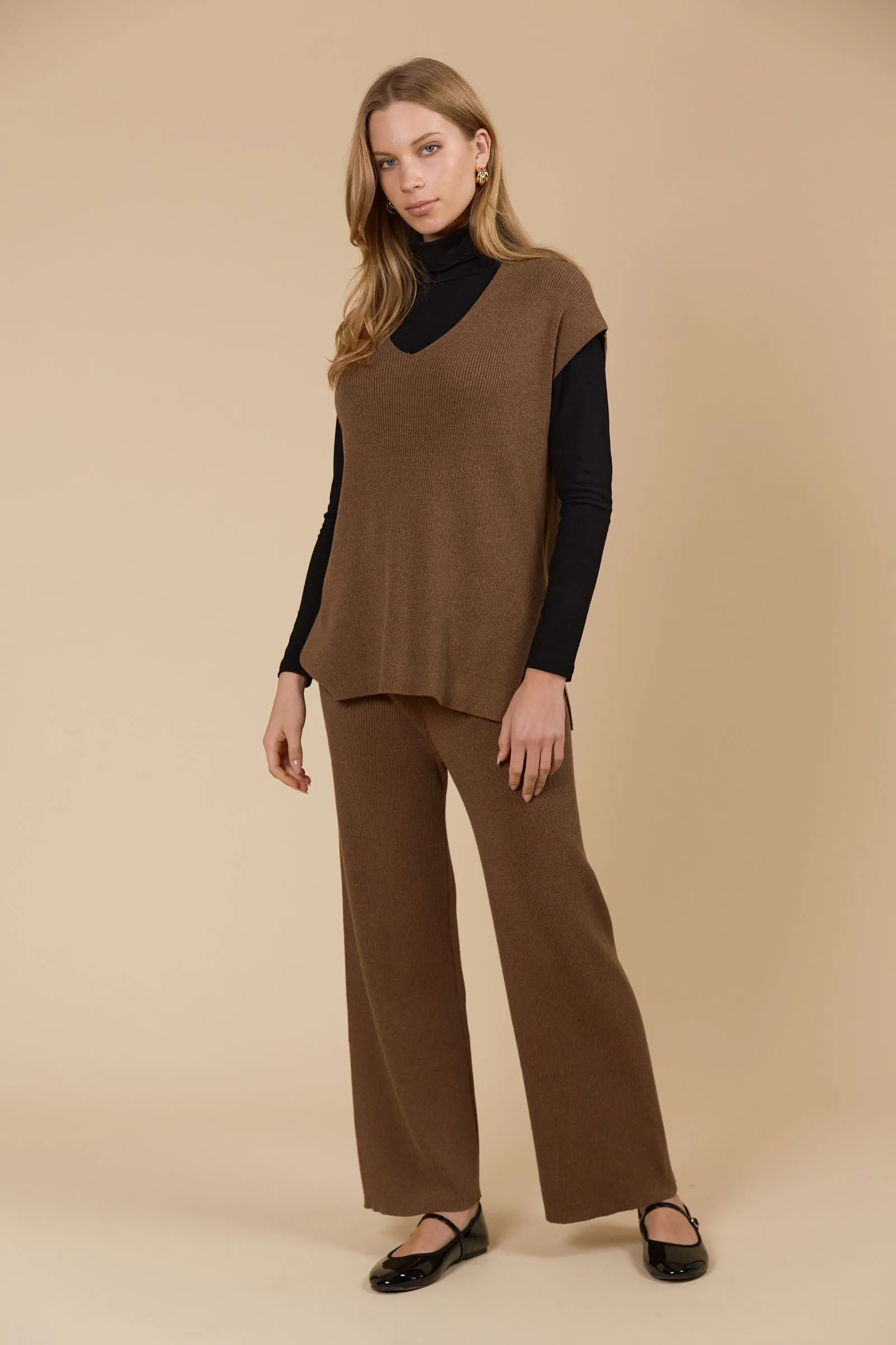 Tala Knit Vest - Toffee