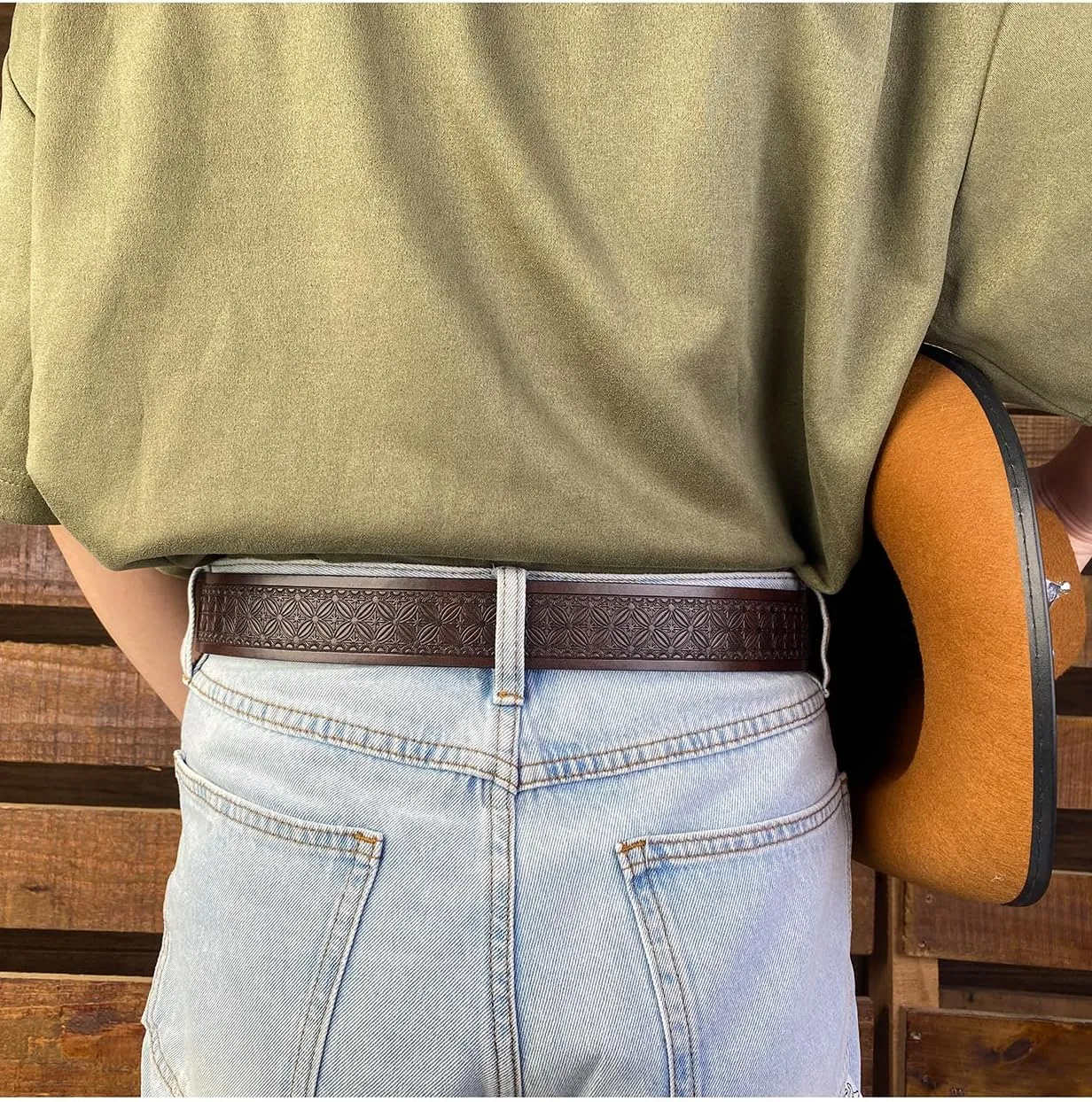 TOPACC 2 Pack Western Belts for Men Women Without Buckle Cowgirl Cowboy Belt Strap 1.5"