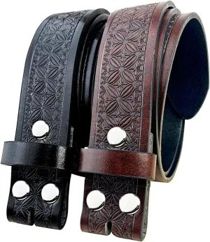 TOPACC 2 Pack Western Belts for Men Women Without Buckle Cowgirl Cowboy Belt Strap 1.5"