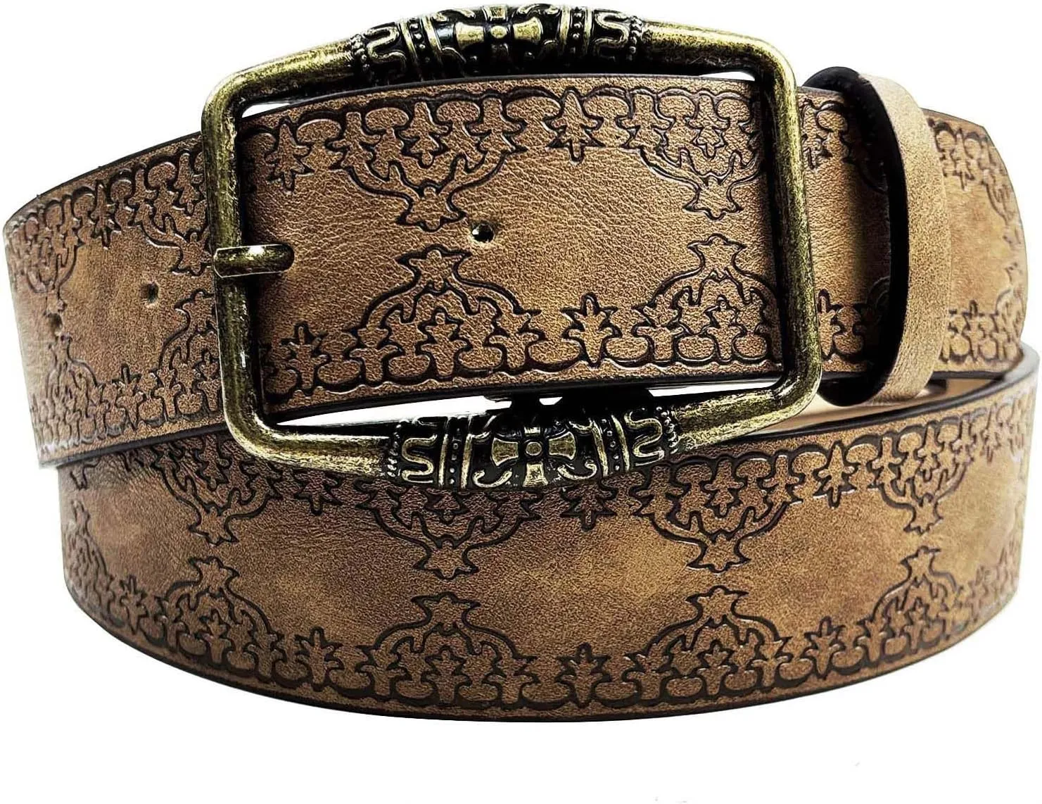 TOPACC Womens Western Belts for Jeans Cowgirl Belt with Buckle Girls Country Belt for Pants Dresses