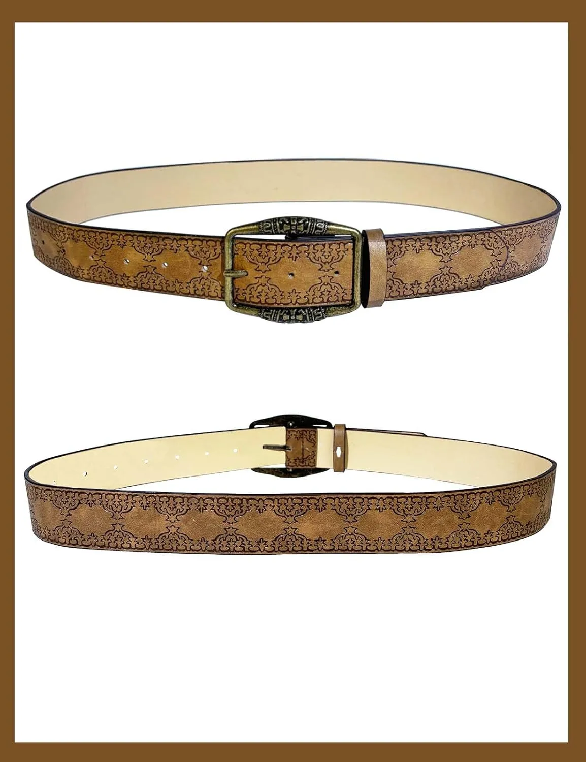 TOPACC Womens Western Belts for Jeans Cowgirl Belt with Buckle Girls Country Belt for Pants Dresses
