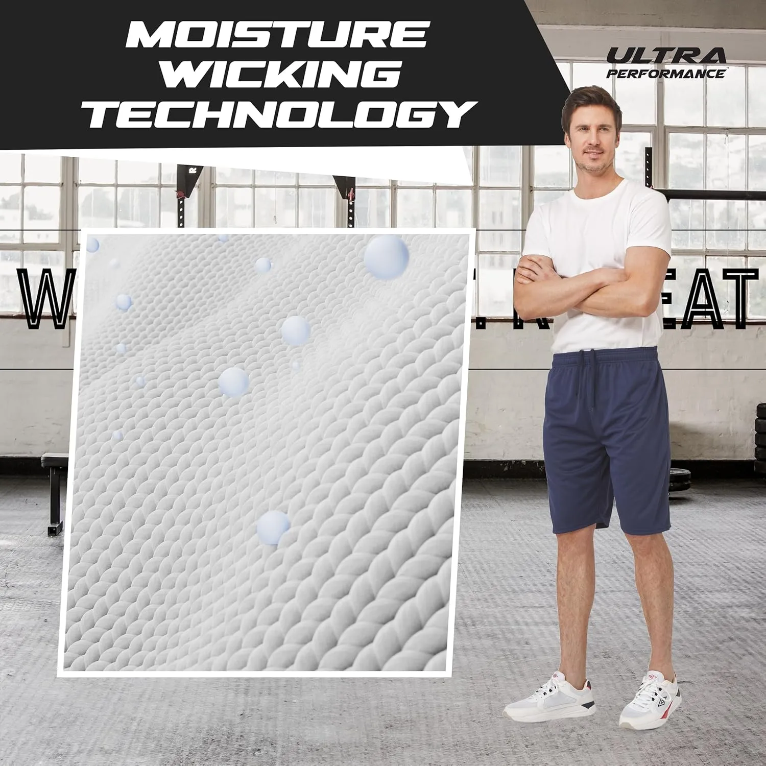 Ultra Performance 5 Pack Mens Shorts, Athletic Gym Shorts Workout Basketball Shorts for Men, SM - 5X