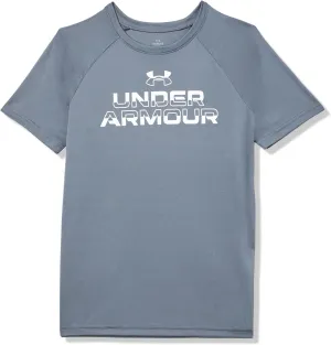 Under Armour Boys' Tech Split Wordmark Short Sleeve T Shirt