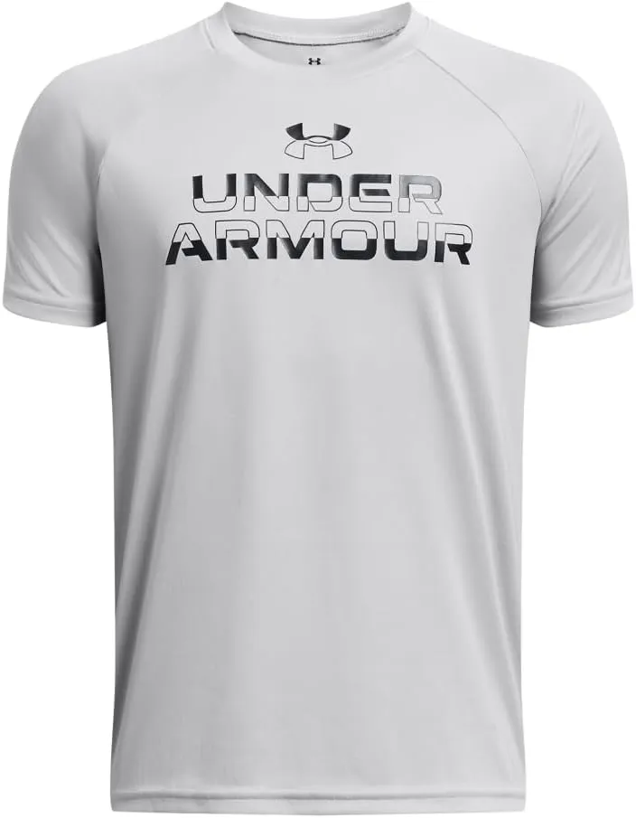 Under Armour Boys' Tech Split Wordmark Short Sleeve T Shirt