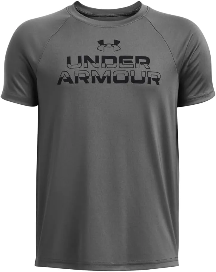 Under Armour Boys' Tech Split Wordmark Short Sleeve T Shirt