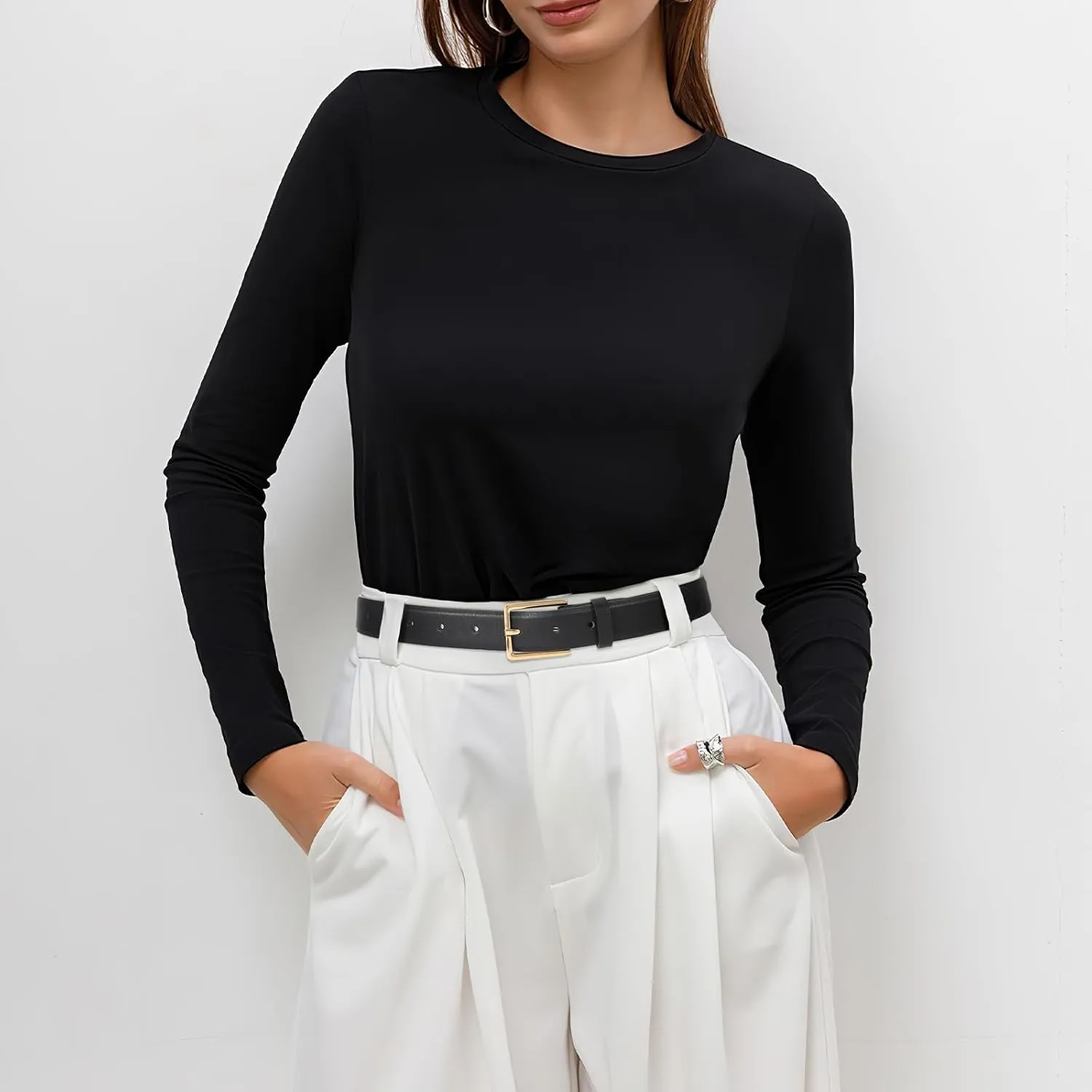 VONMELLI Belt for Women, Women's Leather Belt for Jean Dress, Fashion Ladies Belts with Rectangle Buckle