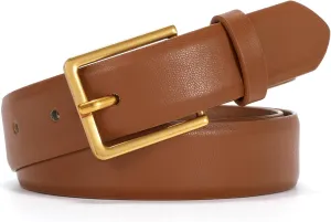 VONMELLI Belt for Women, Women's Leather Belt for Jean Dress, Fashion Ladies Belts with Rectangle Buckle