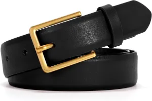 VONMELLI Belt for Women, Women's Leather Belt for Jean Dress, Fashion Ladies Belts with Rectangle Buckle