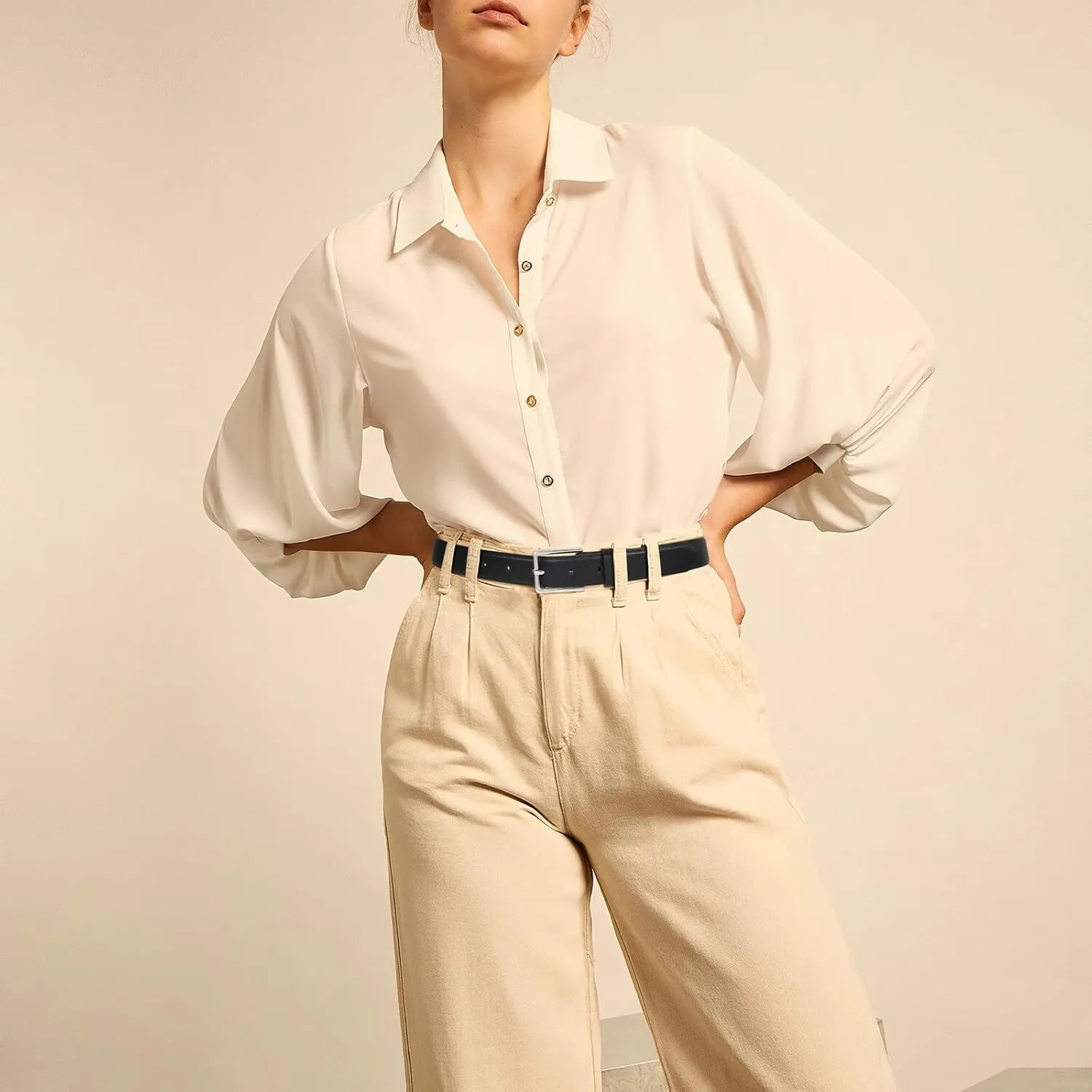 VONMELLI Belt for Women, Women's Leather Belt for Jean Dress, Fashion Ladies Belts with Rectangle Buckle