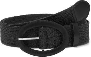 WHIPPY Women Straw Woven Elastic Stretch Waist Belt, Boho Braided Skinny Dress Belts for Women