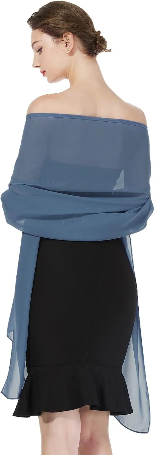 Women Chiffon Shawls and Wraps for Evening Dresses Wedding Party Travel Scarves Pashmina Bikini Cover Up