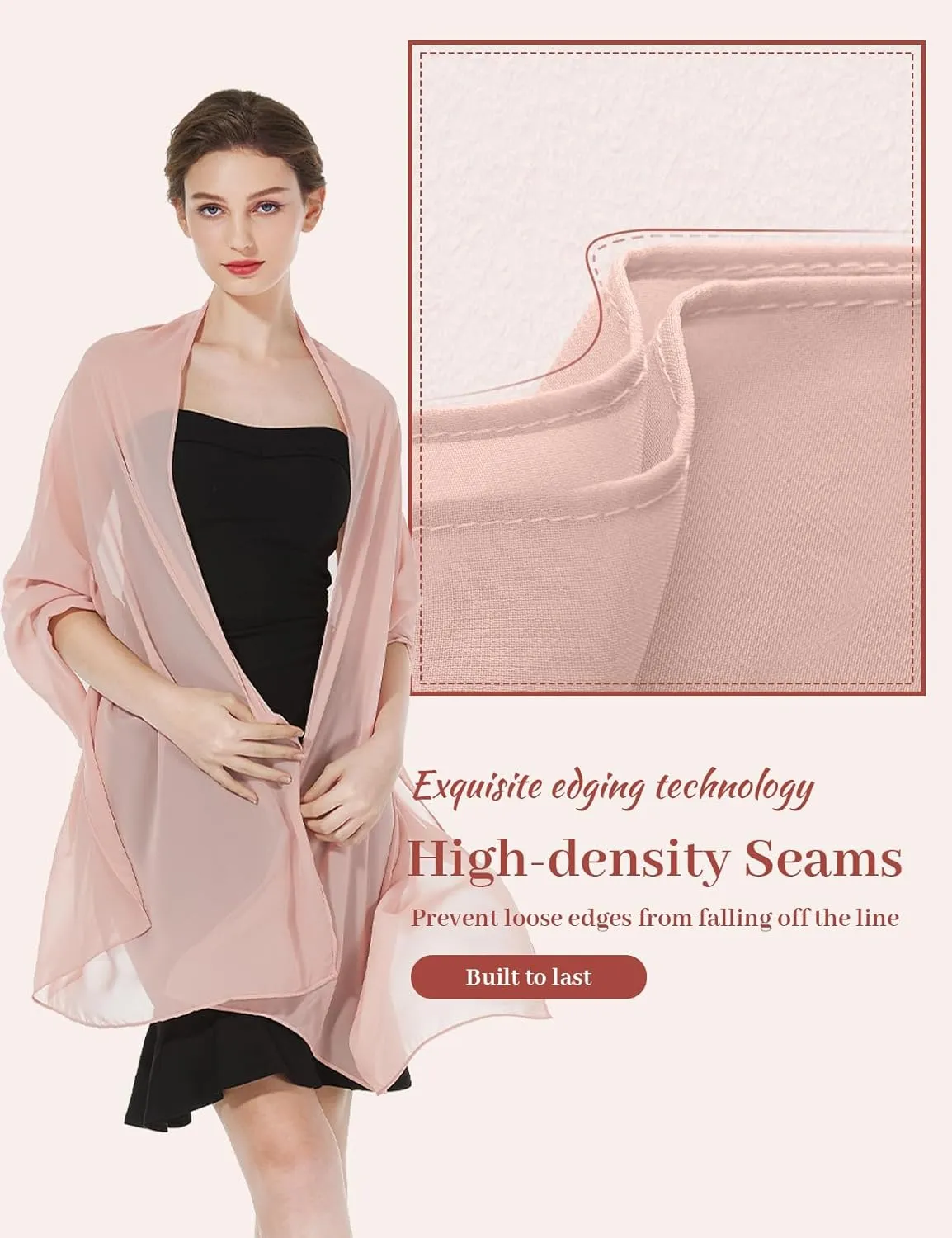 Women Chiffon Shawls and Wraps for Evening Dresses Wedding Party Travel Scarves Pashmina Bikini Cover Up