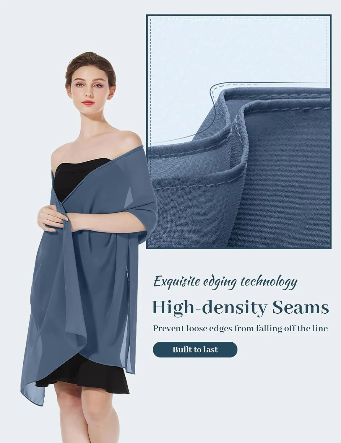 Women Chiffon Shawls and Wraps for Evening Dresses Wedding Party Travel Scarves Pashmina Bikini Cover Up