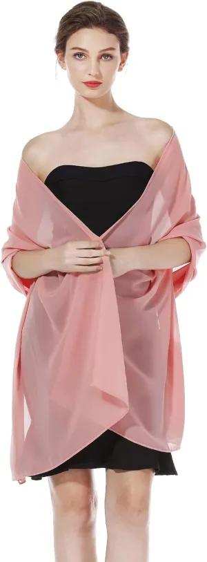 Women Chiffon Shawls and Wraps for Evening Dresses Wedding Party Travel Scarves Pashmina Bikini Cover Up