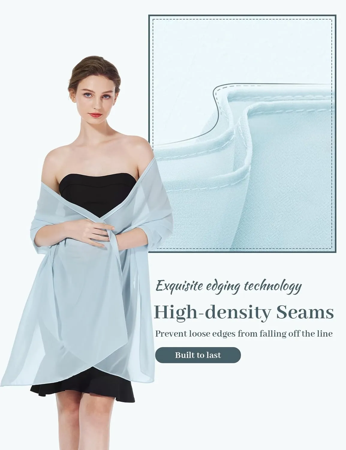 Women Chiffon Shawls and Wraps for Evening Dresses Wedding Party Travel Scarves Pashmina Bikini Cover Up