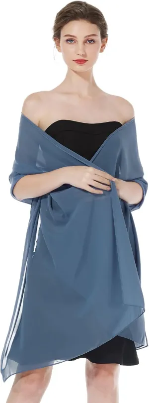 Women Chiffon Shawls and Wraps for Evening Dresses Wedding Party Travel Scarves Pashmina Bikini Cover Up