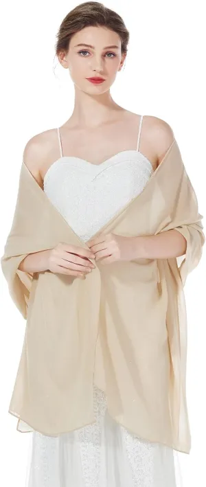 Women Chiffon Shawls and Wraps for Evening Dresses Wedding Party Travel Scarves Pashmina Bikini Cover Up