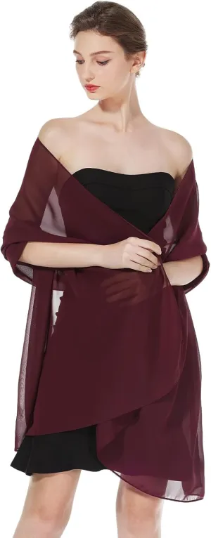 Women Chiffon Shawls and Wraps for Evening Dresses Wedding Party Travel Scarves Pashmina Bikini Cover Up