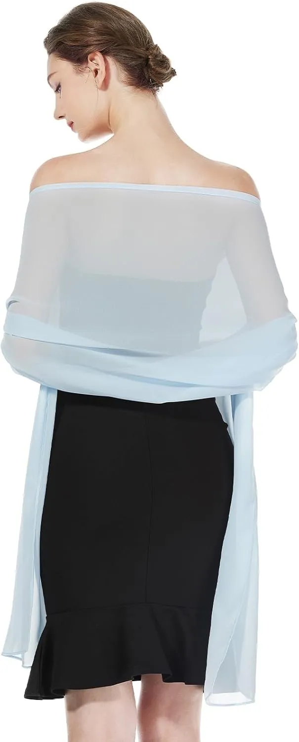 Women Chiffon Shawls and Wraps for Evening Dresses Wedding Party Travel Scarves Pashmina Bikini Cover Up