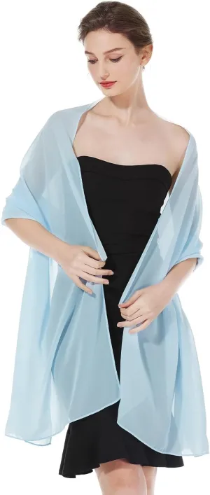 Women Chiffon Shawls and Wraps for Evening Dresses Wedding Party Travel Scarves Pashmina Bikini Cover Up