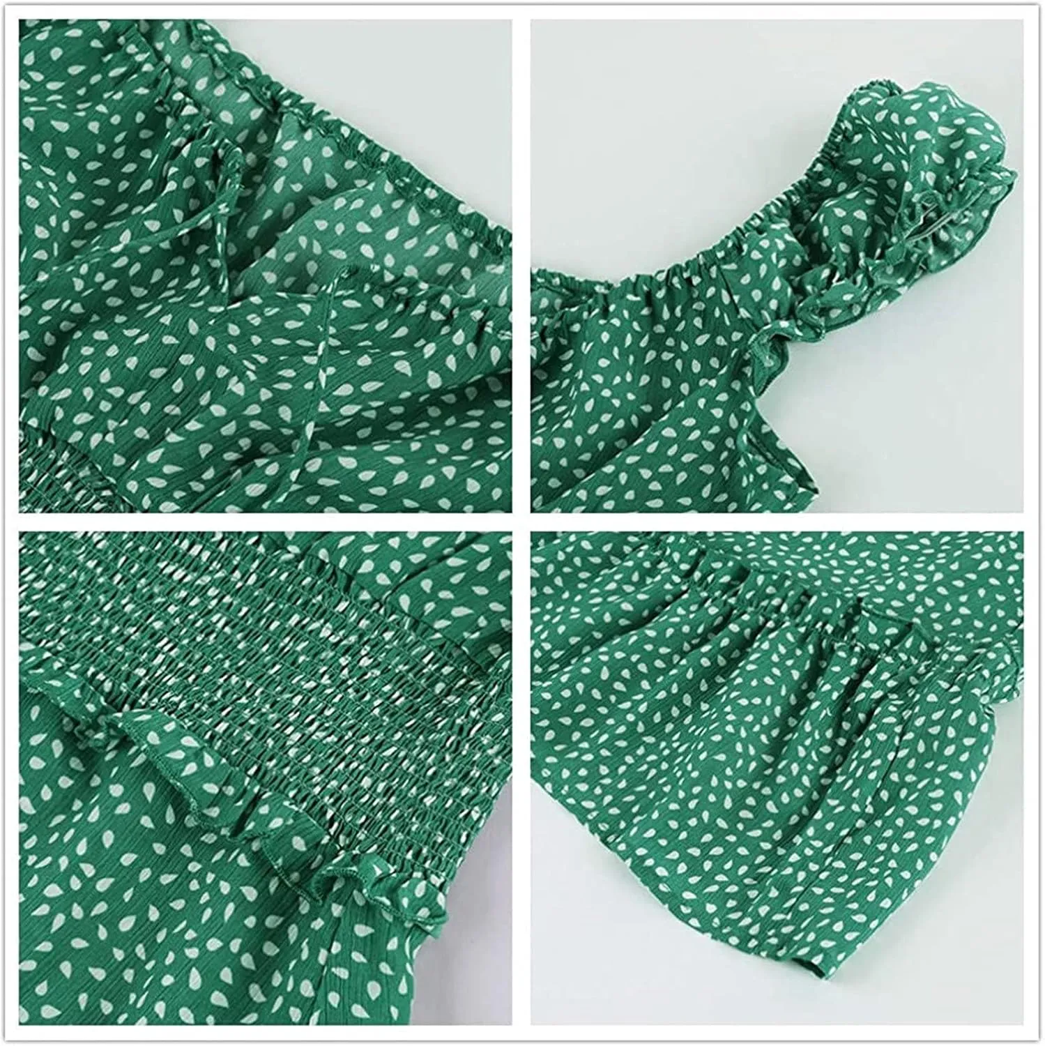 Women Summer Dresses Square Neck Ruffle Sleeve Pleated Tiered Floral Print Boohemian Mini Dress Beach Vacation Clothes