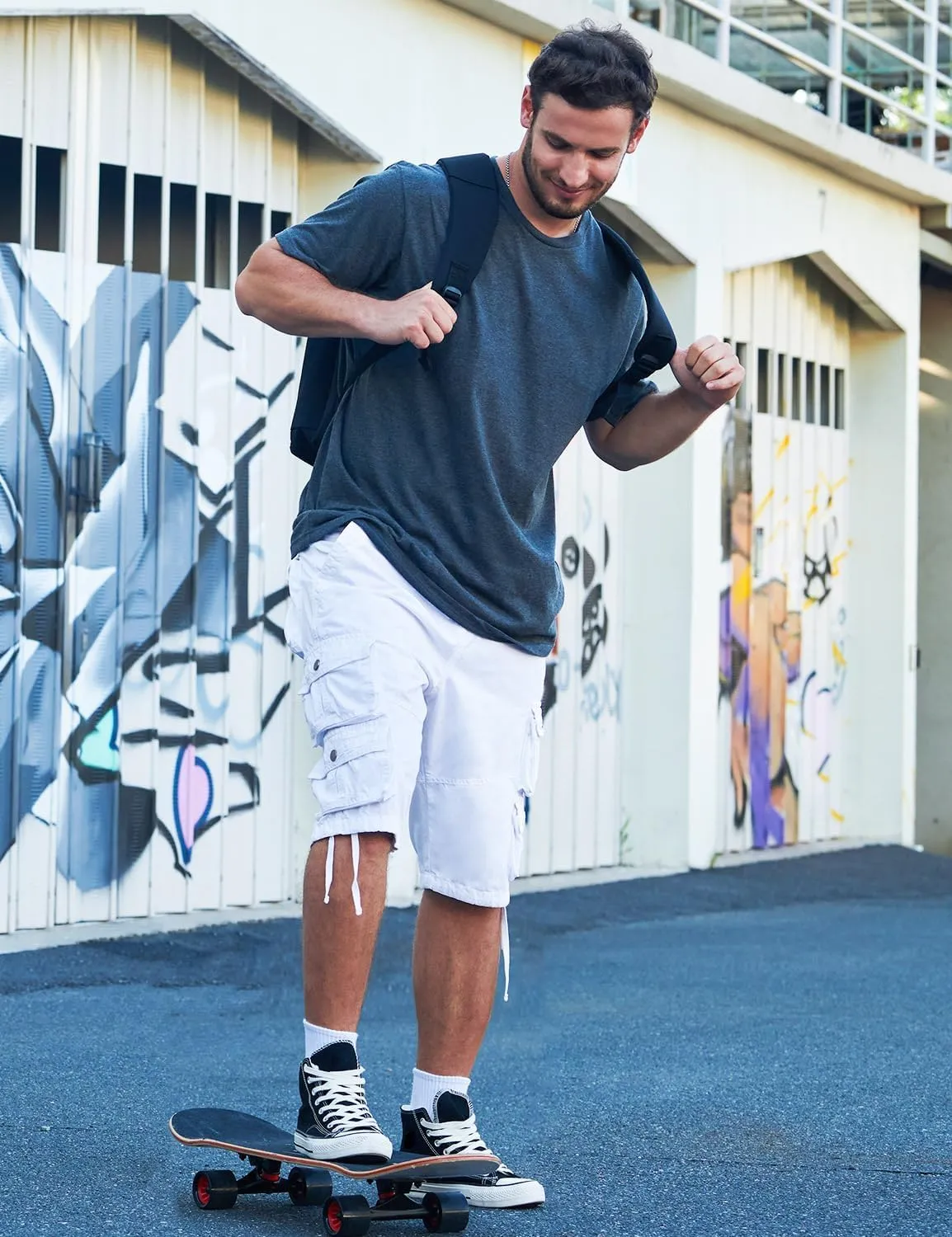 YGREYG Mens Cargo Shorts Long Capri Below The Knee Shorts 3/4 Relaxed Fit Long Shorts with Pockets